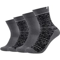 4er Pack SKECHERS Casual Fashion Jacquard Crew Socken Herren 9700 - dark grey melange 39-42 von Skechers