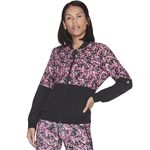 Skechers Damen Skechweave Fantasiefelder Umkehrbar Bomber Jacke, X-Kleine, Rosa Skechers Damen Skechweave Fantasiefelder Umkehrbar Bomber Jacke, X-Kleine, Rosa von Skechers
