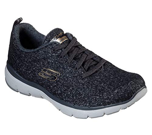 Skechers Damen Sportschuhe Flex Appeal 3.0 Plush Joy, Charcoal, Gr. 39 von Skechers