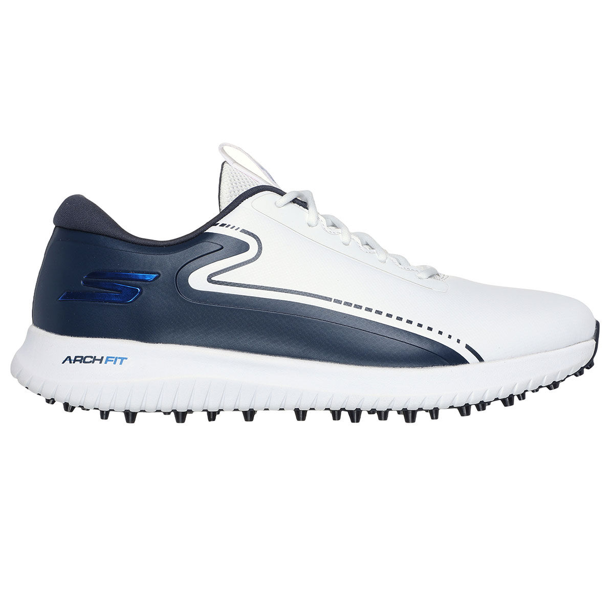 Skechers Men's GO GOLF Max 3 Waterproof Spikeless Golf Shoes, Mens, White/navy, 10 | American Golf von Skechers