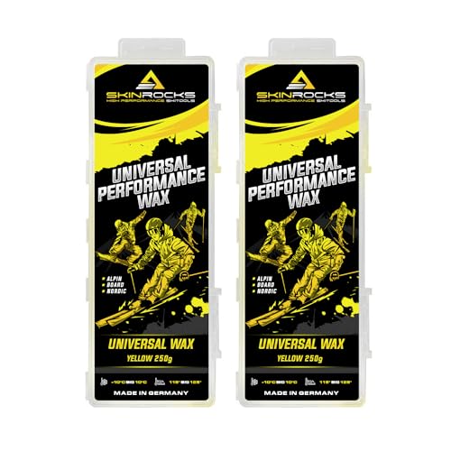 SkinRocks Universal Skiwachs Langlauf Snowboard Bügelwachs All IN ONE Wax gelb (500) von SkinRocks