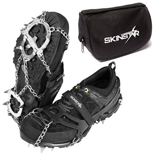 SkinStar Mount PRO Grödel Steigeisen Eisspikes,Schuhkrallen Spikes - Schuh-Ketten zum Wandern - Grödeln Eisspikes von SkinStar