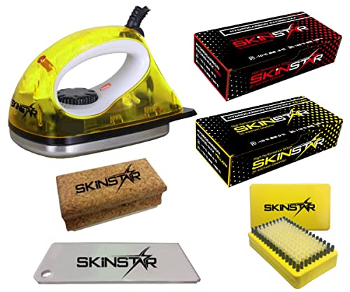 SkinStar Starter Ski Wachs Set, Wachsbügeleisen Bürste Hydrocarbonwachs 6-teilig gelb SkinStar Starter Ski Wachs Set, Wachsbügeleisen Bürste Hydrocarbonwachs 6-teilig gelb von SkinStar