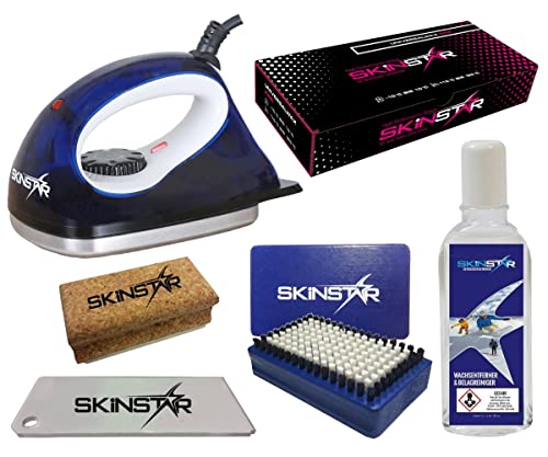 SkinStar Starter Ski Wachs Set, Wachsbügeleisen Bürste Wachs Reiniger 6-teilig Blue SkinStar Starter Ski Wachs Set, Wachsbügeleisen Bürste Wachs Reiniger 6-teilig Blue von SkinStar