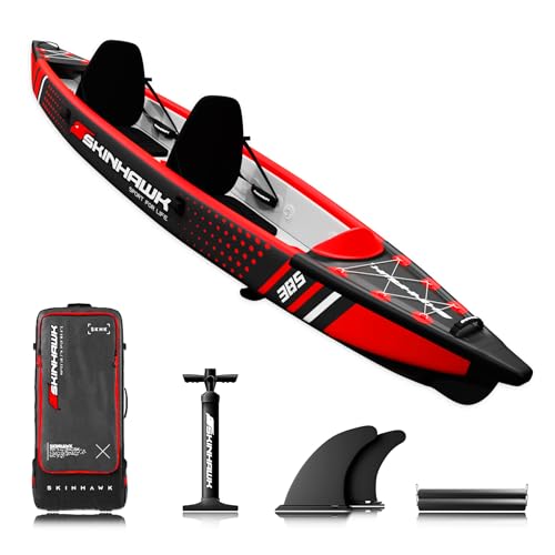 SKINHAWK Premium Full Drop Stitch Kajak 385 Rot, Schlauchboot, Kanu, zum Aufblasen, Adventure Kajak 385 x 85 cm SKINHAWK Premium Full Drop Stitch Kajak 385 Rot, Schlauchboot, Kanu, zum Aufblasen, Adventure Kajak 385 x 85 cm von Skinhawk