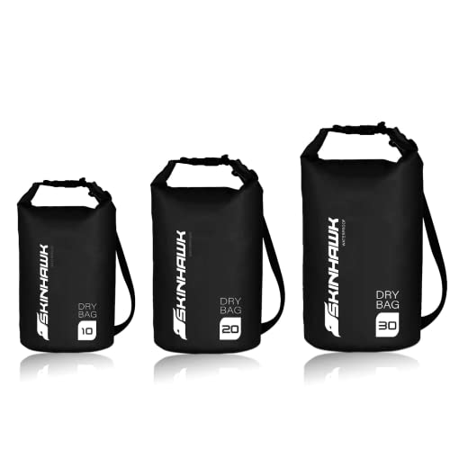 Skinhawk Dry Bag 10L / 20L / 30L wasserdichte Tasche/Waterproof/Trockensack/Trockenbeutel/Trockentasche/Rucksack von Skinhawk