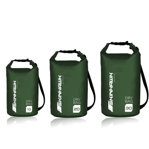 Skinhawk Dry Bag 10L / 20L / 30L wasserdichte Tasche/waterproof/Trockensack/Trockenbeutel/Trockentasche/Rucksack von Skinhawk