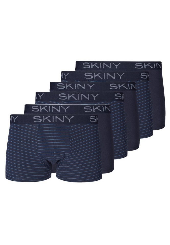Skiny Retro Boxer 6er Pack Cotton (Spar-Set, 6-St) Retro Short / Pant - Baumwolle - Ohne Eingriff - Körpernaher Passform von Skiny