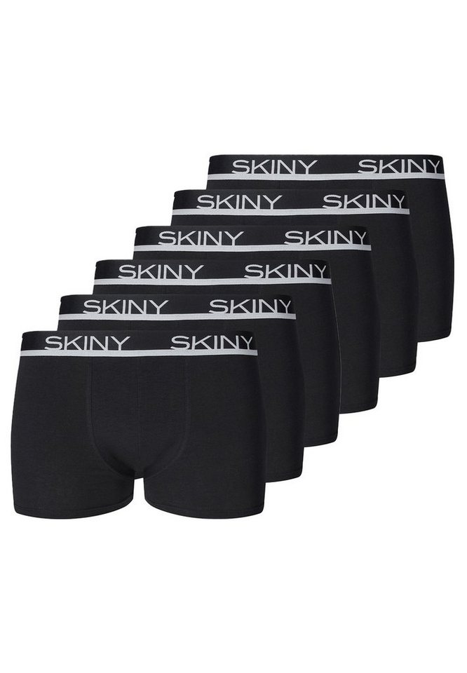 Skiny Retro Boxer 6er Pack Cotton (Spar-Set, 6-St) Retro Short / Pant - Baumwolle - Ohne Eingriff - Körpernaher Schnitt von Skiny