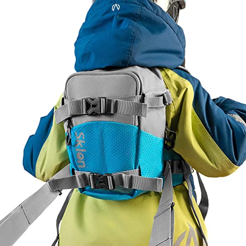 Sklon Kinderrucksack mit Sicherheitsleine für das Ski- und Snowboardtraining – Bringen Sie Ihrem Kind die Grundlagen des Skifahrens und Snowboardens bei (Blau) von Sklon