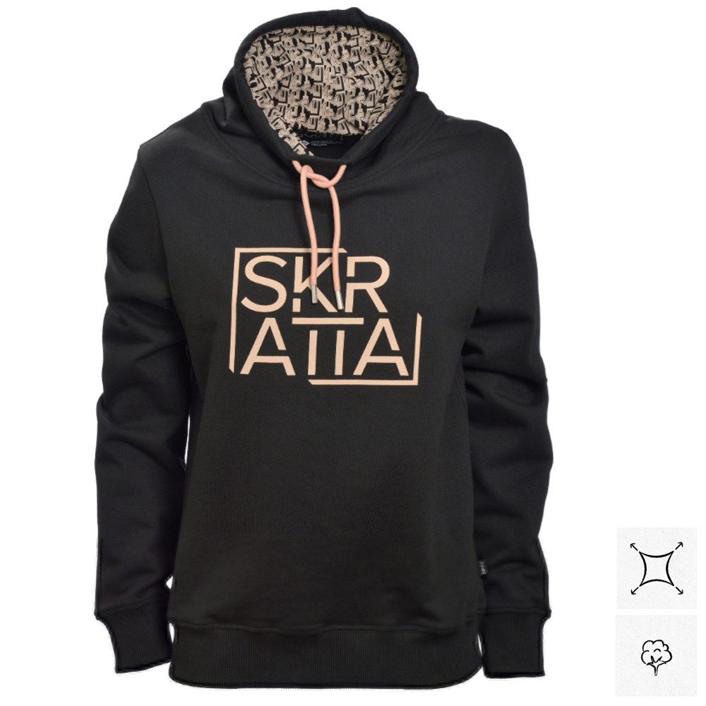 Skratta - Kapuzenpullover Maja Damen Hoodie aus Bio-Baumwolle, schwarz von Skratta