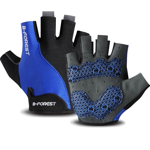 SkrekuiMa Fahrradhandschuhe Herren Damen Sommer Halbfinger - MTB Handschuhe Herren mit 5mm Gel Stoßdämpfung Anti-Rutsch - Atmungsaktiv Fahrrad Handschuh Herren Radhandschuhe für Radfahren, Fitness SkrekuiMa Fahrradhandschuhe Herren Damen Sommer Halbfinger - MTB Handschuhe Herren mit 5mm Gel Stoßdämpfung Anti-Rutsch - Atmungsaktiv Fahrrad Handschuh Herren Radhandschuhe für Radfahren, Fitness von SkrekuiMa