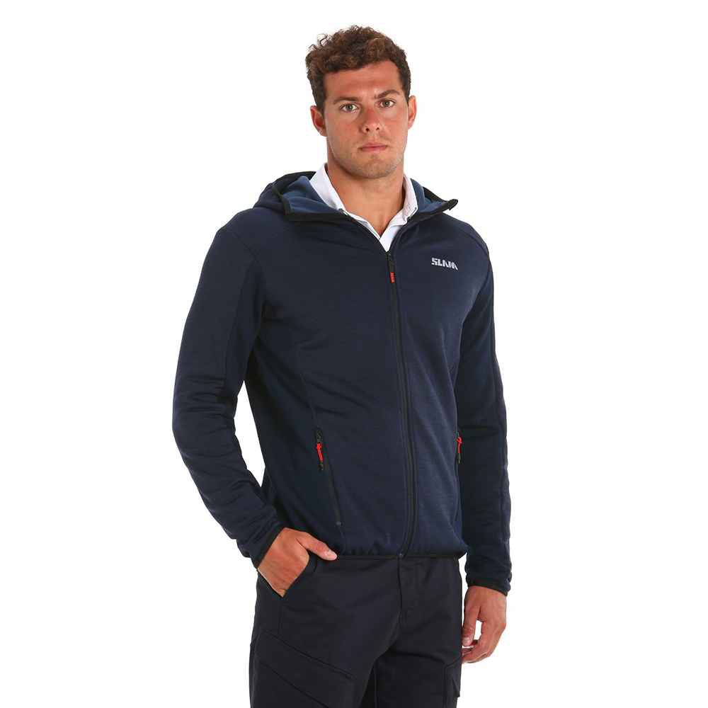 Slam Active Hood Power Str Full Zip Fleece Blau M Mann Slam Active Hood Power Str Full Zip Fleece Blau M Mann von Slam