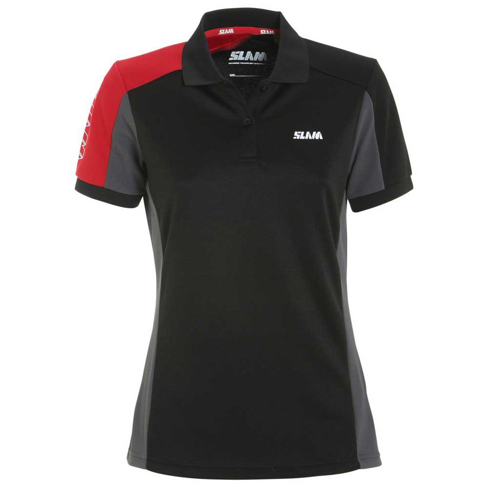 Slam Active Logo Tactiveel Short Sleeve Polo Schwarz M Frau von Slam