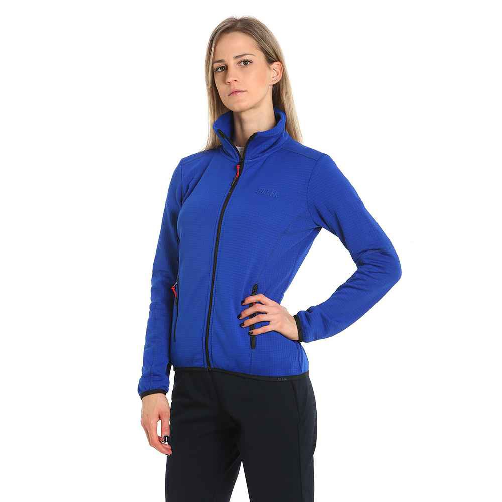 Slam Active Mid Wgt Grid Full Zip Fleece Blau L Frau von Slam