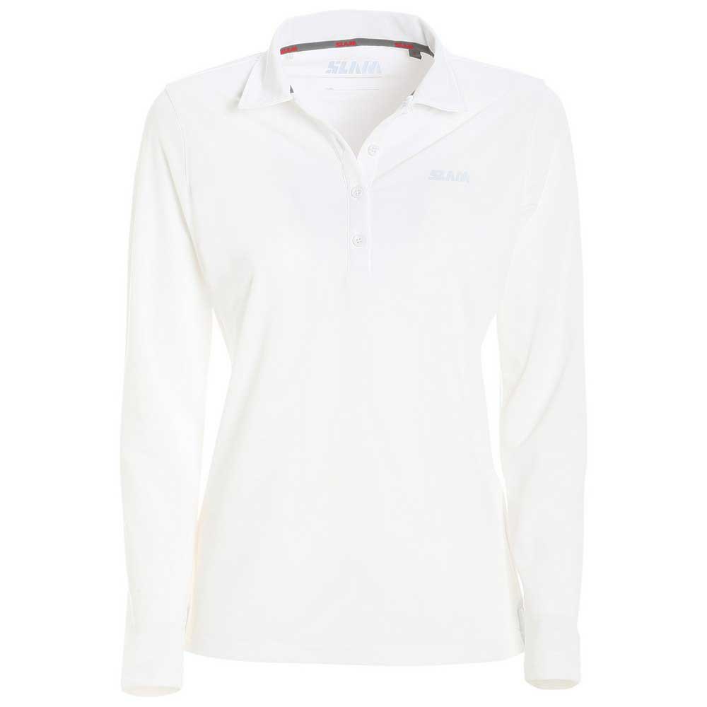 Slam Active Tech Pique Long Sleeve Polo Weiß XL Frau von Slam