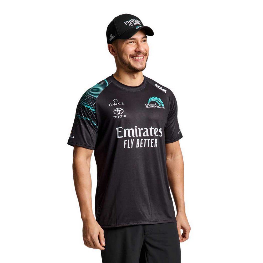 Slam Emirates Team New Zealand Short Sleeve T-shirt Schwarz M Mann von Slam