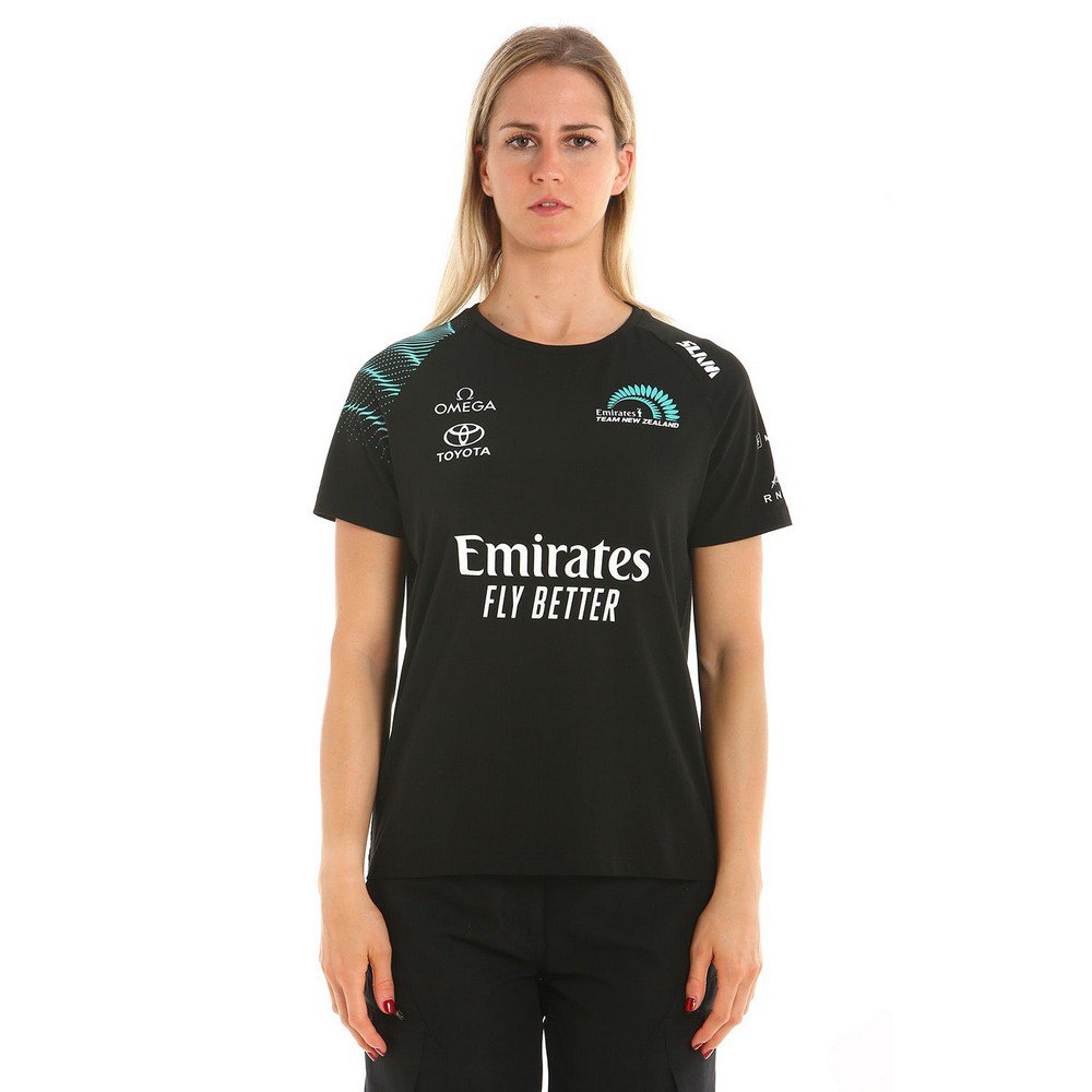 Slam Emirates Team New Zealand Deck Short Sleeve T-shirt Schwarz XL Frau von Slam