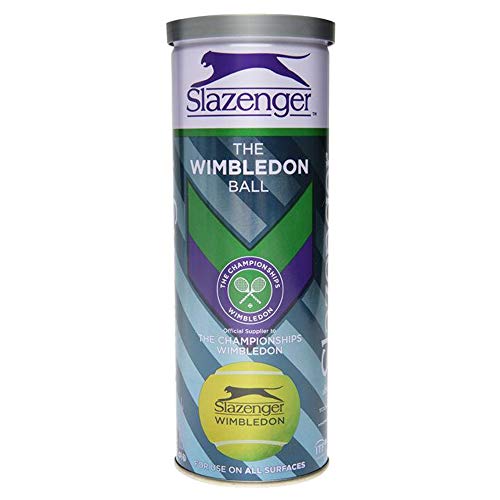 Slazenger Wimbledon Tennisball auf Allen Oberflächen, 3 Bälle, gelb, N von Slazenger