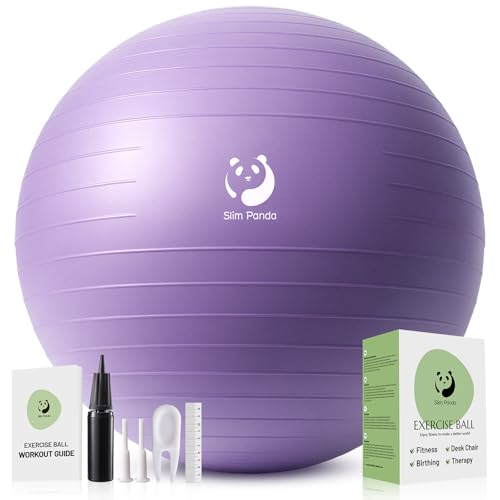 Slim Panda Gymnastikball, 55-85CM Explosionsgeschützt Pezziball Sitzball mit Pumpe, Trainingsball Fitnessball für Senioren Therapie,Schwangerschaft, Fitness, Balance Training Slim Panda Gymnastikball, 55-85CM Explosionsgeschützt Pezziball Sitzball mit Pumpe, Trainingsball Fitnessball für Senioren Therapie,Schwangerschaft, Fitness, Balance Training von Slim Panda