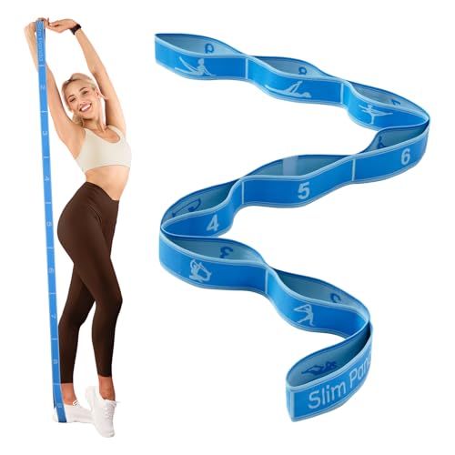 Slim Panda Yoga Stretching Band,Yoga Stretching Strap met 9 lussen,Yoga Stretchriem, Zeer Elastische Oefenband voor Effectieve Stretch en Yogatraining Slim Panda Yoga Stretching Band,Yoga Stretching Strap met 9 lussen,Yoga Stretchriem, Zeer Elastische Oefenband voor Effectieve Stretch en Yogatraining von Slim Panda