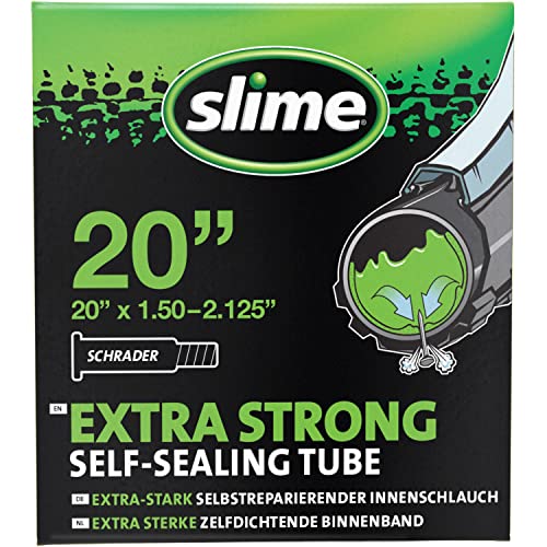 Slime 30058SL Rad-Reifenschlauch mit Slime-Einstichdichtmittel, Selbstdichtend, Verhindern und Reparieren, Schrader Ventil, 40/57–406 mm (20" x 1,50–2,125") von Slime