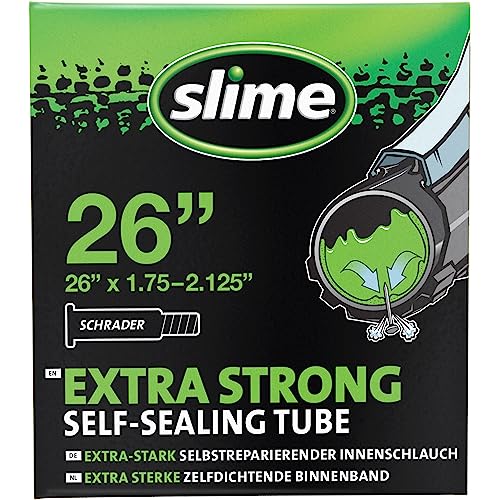 Slime 30059 Rad Reifenschlauch mit Slime Dichtmittel für Einstiche, Selbstdichtend, Verhindern und Reparieren, Schrader Ventil, 47/57–559 mm (26" x 1,75–2,125") von Slime