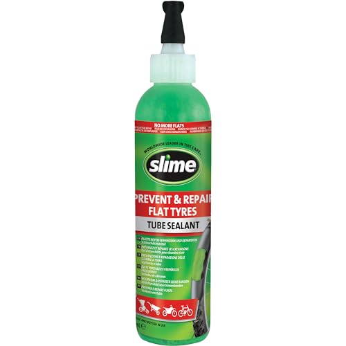 Slime 10015 Bike Tube Puncture Repair Sealant, Prevent and Repair, suitable for all Bicycles, with hang tab, Non-Toxic, Eco-Friendly, 237 mL (8oz) bottle, green, standard, SLIME-8 Slime 10015 Bike Tube Puncture Repair Sealant, Prevent and Repair, suitable for all Bicycles, with hang tab, Non-Toxic, Eco-Friendly, 237 mL (8oz) bottle, green, standard, SLIME-8 von Slime