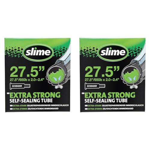 Slime Unisex – Erwachsene 584/597 Radfahren Smart-Schlauch, Grün, 27,5 (650b) X1.90-2.125, 9-2.125" 40mm (Packung mit 2) von Slime
