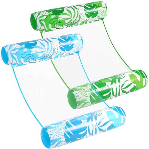 Sloosh 2 Packungen Hängematte Pool Floats Erwachsene, 4 in 1 Mehrzweck Aufblasbare Pool Floats PVC Wasser Hängematte Lounge Floaties(Blau,Grün) Sloosh 2 Packungen Hängematte Pool Floats Erwachsene, 4 in 1 Mehrzweck Aufblasbare Pool Floats PVC Wasser Hängematte Lounge Floaties(Blau,Grün) von Sloosh