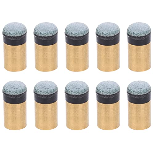 Sluffs 10-teilige Queue-Spitze, Billard-Snooker-Pool-Queue-Stangenspitze, Ersatzteile, verschraubbare Kupfer-PU-Leder-Snooker-Pool-Queue-Spitzen, (10MM) von Sluffs