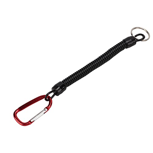 Sluffs Einziehbares Feder-elastisches Seil, Sicherheitsausrüstung, Werkzeug, Anti-Verlust-Schlüsselanhänger, Angel-Lanyard (Red) von Sluffs
