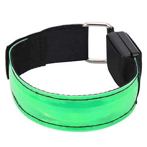 Sluffs Outdoor-LED-Armband, blinkende reflektierende Lauflichter, Sicherheits-Sportarmbandgürtel für Nachtlaufen, Joggen, Outdoor-Sport, Klettern (Green) von Sluffs