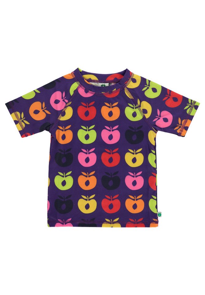 Småfolk Bade-Shirt UV50-T-shirt mit retro-äpfeln, Mit UV-Faktor UPF50+ von Småfolk