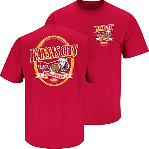 Smack Apparel Kansas City Fußball Fans. Kansas City Trinken roten, T-Shirt (S-5 X), Unisex-Erwachsene Herren Damen, gold, XXXX-Large von Smack Apparel