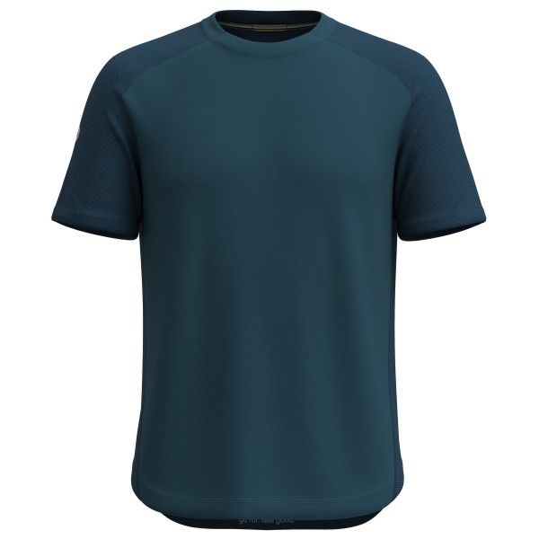 Smartwool - Active Mesh Short Sleeve Tee - Merinoshirt Gr L blau von SmartWool