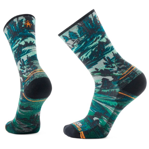 Smartwool - Hike Light Cushion Campground Print Crew Socks - Wandersocken Gr L bunt von SmartWool