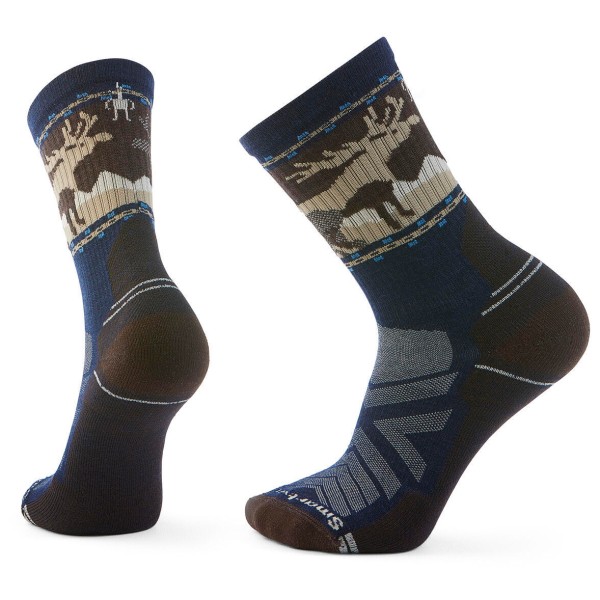 Smartwool - Hike Light Cushion Mountain Moose Crew Socks - Wandersocken Gr M schwarz Smartwool - Hike Light Cushion Mountain Moose Crew Socks - Wandersocken Gr M schwarz von SmartWool