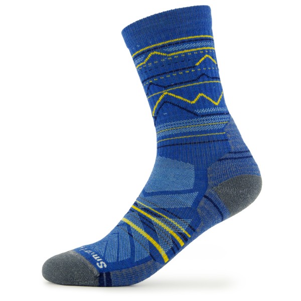 Smartwool - Hike Light Cushion Mountain Range Pattern Crew - Wandersocken Gr L blau von SmartWool