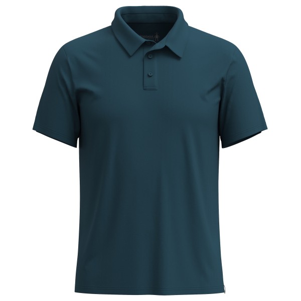 Smartwool - S/S Polo - Merino/Cotton - Merinoshirt Gr M blau von SmartWool