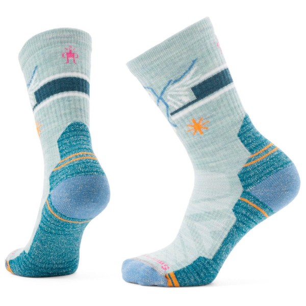 Smartwool - Women's Hike Light Cushion Hoo Who Crew Socks - Wandersocken Gr L grau von SmartWool