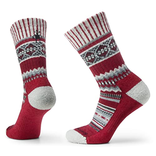 Smartwool Adult-Unisex Everyday Snowed In Sweater Crew Socks, Tibetan RED, XL von Smartwool
