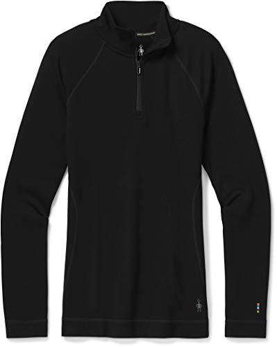 Smartwool Damen Classic Thermal Merino Baselayer mit 1/4-Reißverschluss, Schwarz, XL Smartwool Damen Classic Thermal Merino Baselayer mit 1/4-Reißverschluss, Schwarz, XL von Smartwool