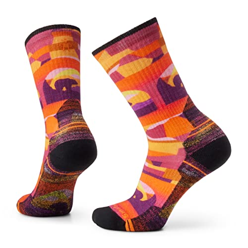 Smartwool Damen Hike Light Cushion Bear Country Print Socken, orange Rust, S von Smartwool