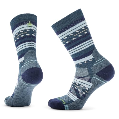 Smartwool Damen Light Cushion Crew Wandersocken mit Margarita-Print, Dunkles Marineblau, L Smartwool Damen Light Cushion Crew Wandersocken mit Margarita-Print, Dunkles Marineblau, L von Smartwool