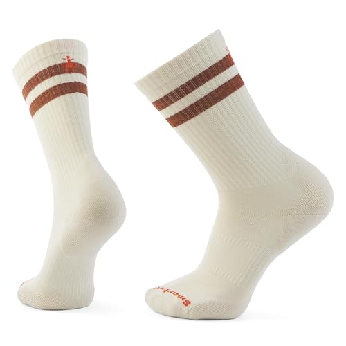 Smartwool Everyday Athletic gestreifte Crew-Socken, Natur, Größe M Smartwool Everyday Athletic gestreifte Crew-Socken, Natur, Größe M von Smartwool