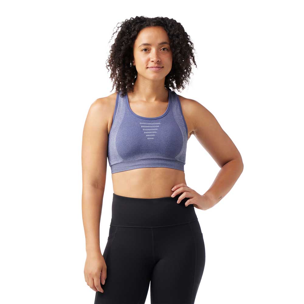 Smartwool Intraknit Racerback Sports Bra Blau S Frau von Smartwool