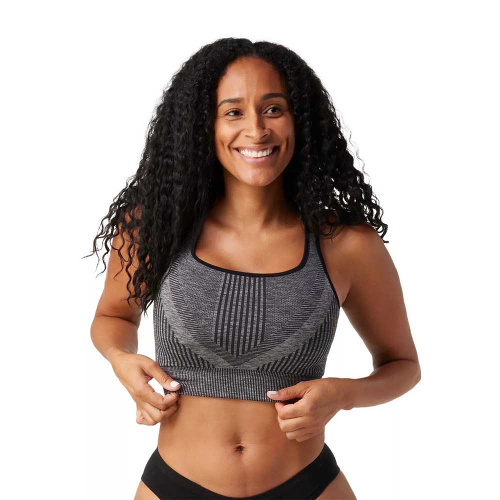 Smartwool Intraknit Strappy Sports Bra Grau L Frau von Smartwool