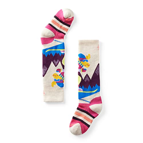 Smartwool Kinder Full Cushion Mountain Moose Pattern OTC Socken, Moonbeam, S von Smartwool