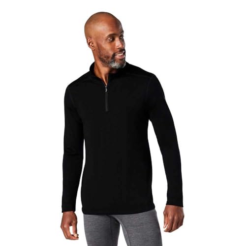 Smartwool Men's Classic All-Season Merino Base Layer 1/4 Zip, Black, S Smartwool Men's Classic All-Season Merino Base Layer 1/4 Zip, Black, S von Smartwool